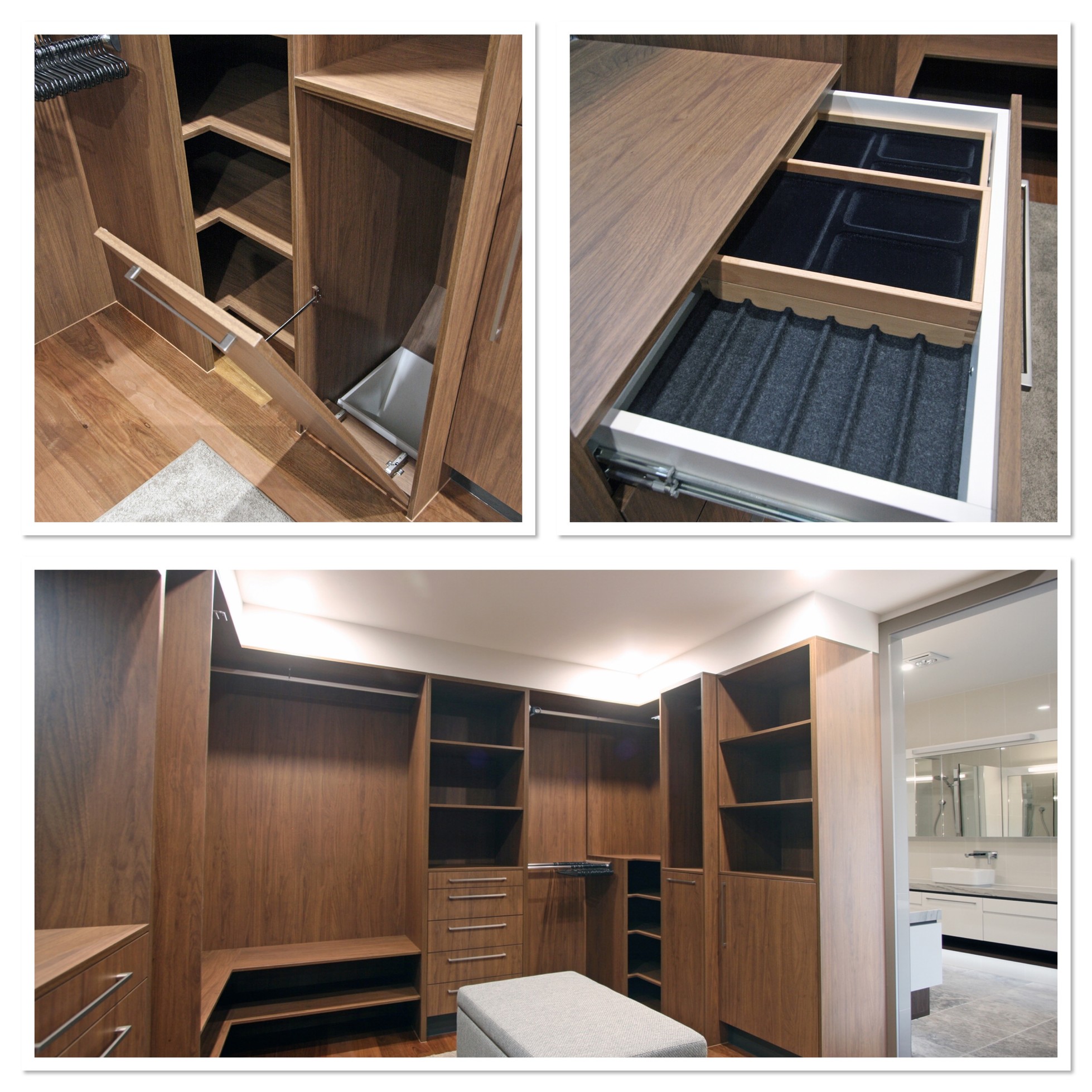 Walk in robe cabinetry